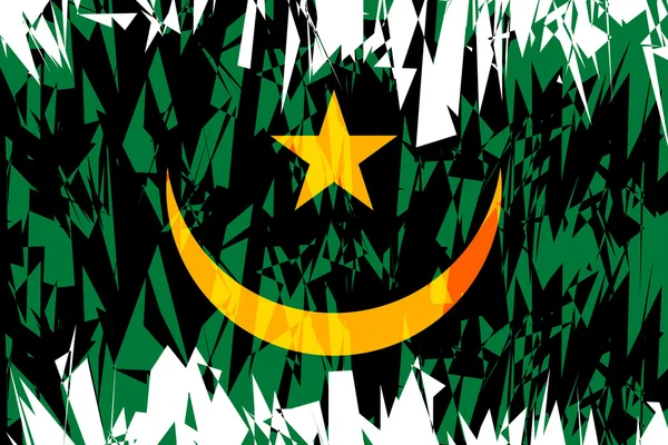 Flagga Mauretanien. — Stock vektor