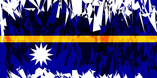 Nauru Cumhuriyeti bayrağı. — Stok Vektör