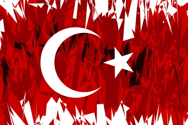 Flagge der Türkei. — Stockvektor