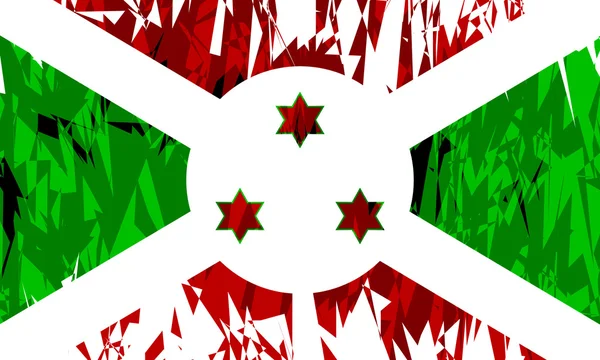 Bandera de Burundi . — Vector de stock