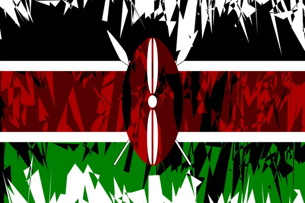 Bandiera del Kenya . — Vettoriale Stock