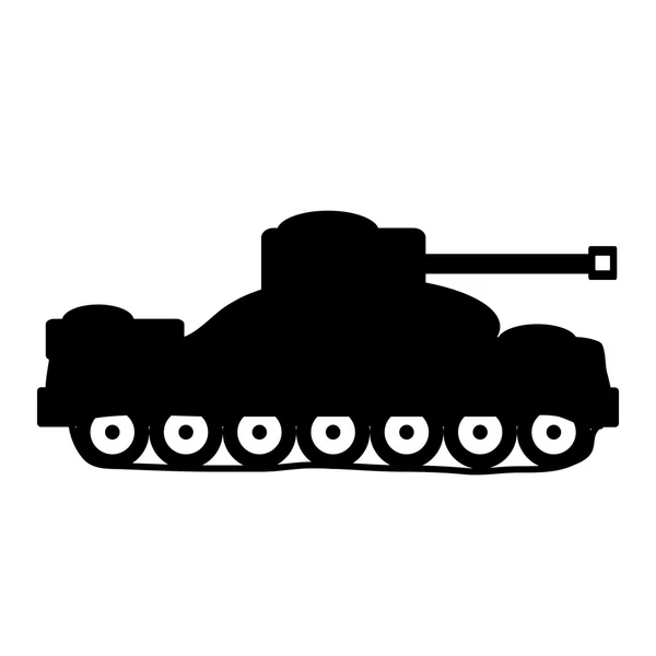 Panzer pictogram op wit. — Stockvector