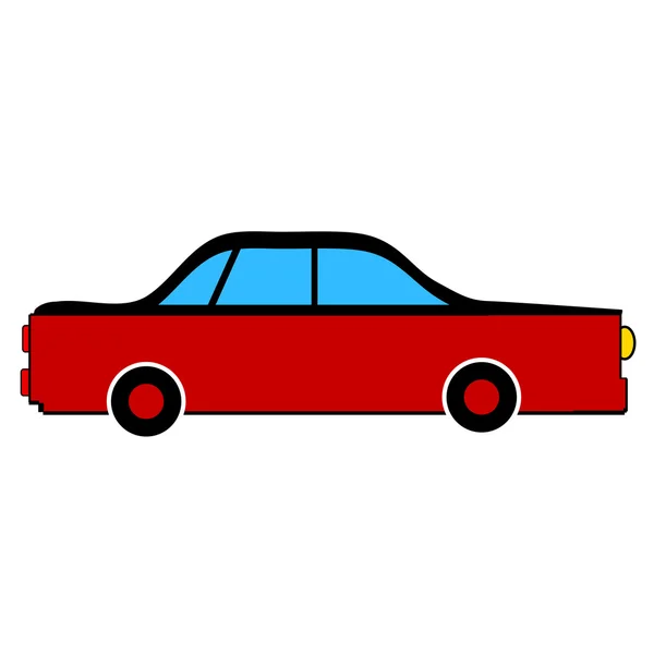 Icono del coche en blanco . — Vector de stock