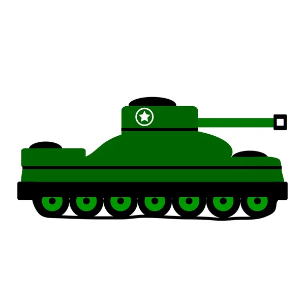 Значок танка на белом . — стоковый вектор