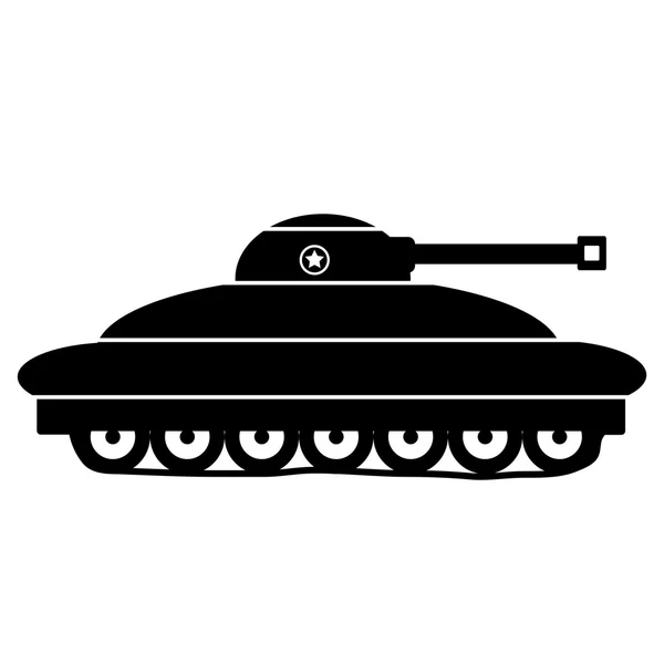 Panzer pictogram op wit. — Stockvector