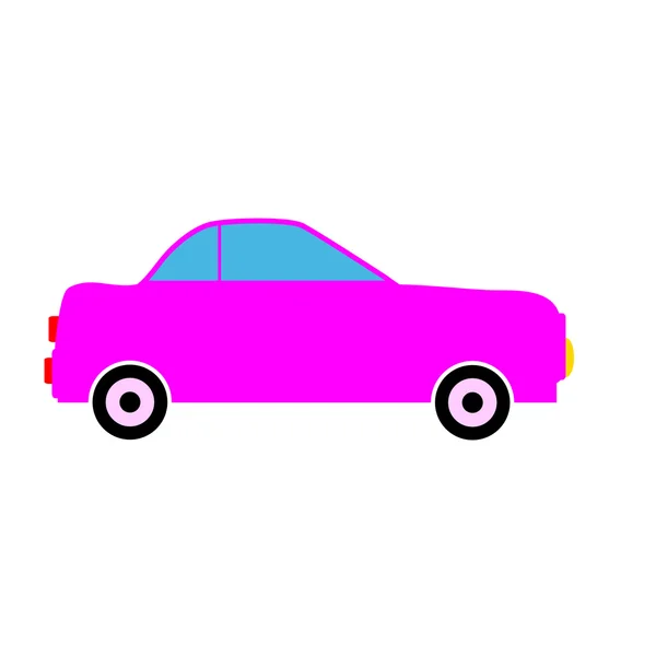 Icono del coche en blanco . — Vector de stock