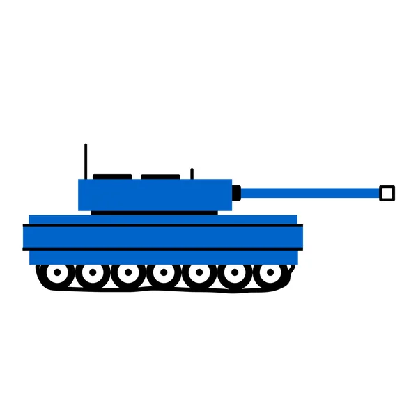 Panzer pictogram op wit. — Stockvector