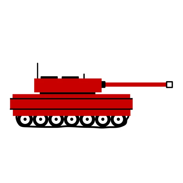 Panzer ikonra a fehér. — Stock Vector