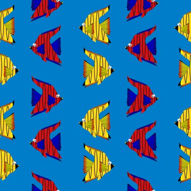 Tropikal balık. Seamless modeli.