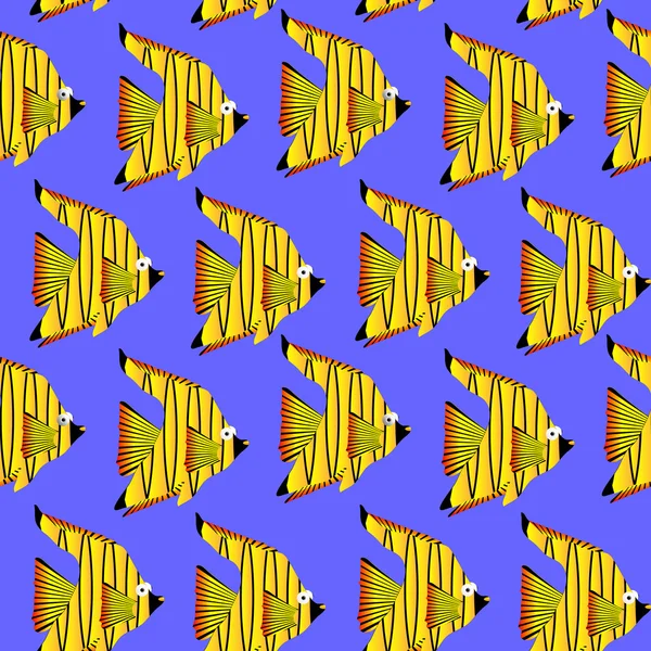 Tropical fish. Seamless pattern. — Stock Photo, Image