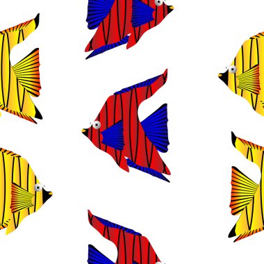 Tropikal balık. Seamless modeli.