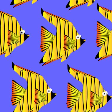 Tropikal balık. Seamless modeli.