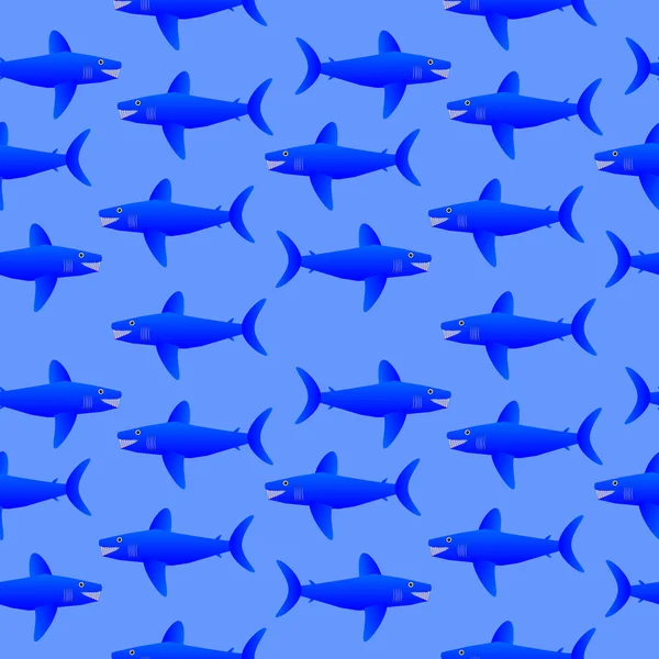 Sömlöst mönster för haj. — Stockfoto