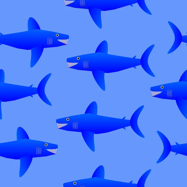 サメのシームレスパターン. — ストックベクタ