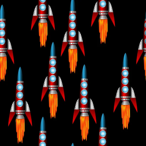 Départ fusée rouge . — Image vectorielle