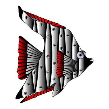 Beyaz mekanik balık.