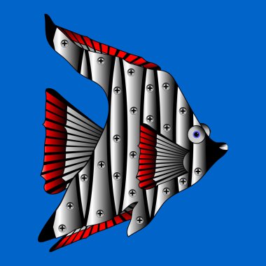 Beyaz mekanik balık.