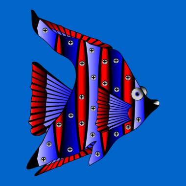 Beyaz mekanik balık.