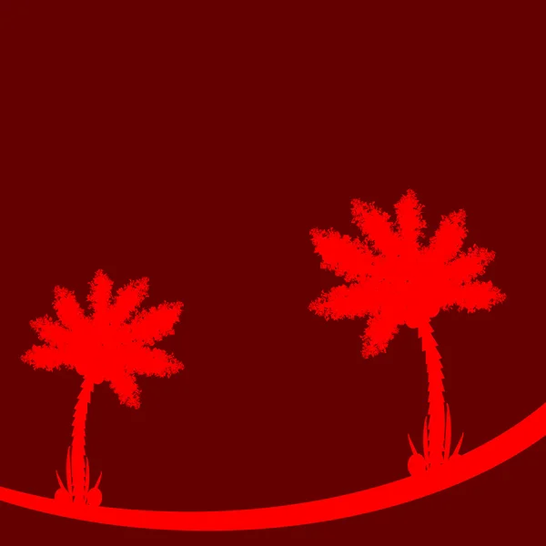 Пальма на закате. — стоковый вектор