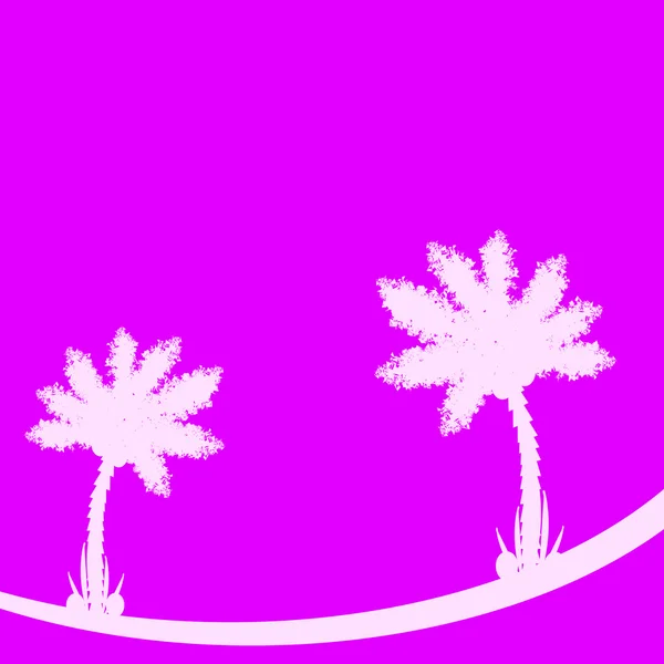 Palmier au coucher du soleil. — Image vectorielle