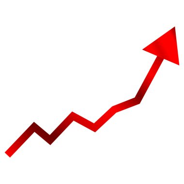 Kırmızı ekonomi grafik.