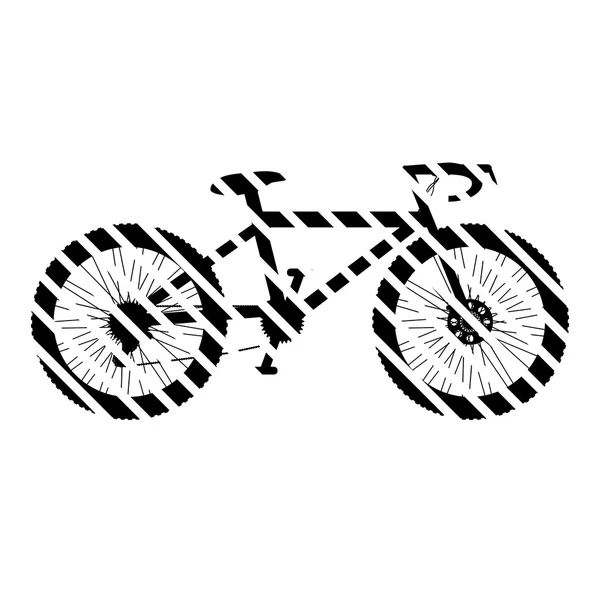 Fahrradtaste auf weiß. — Stockvektor