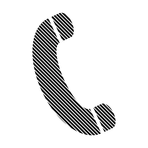 Telefoon knop op wit. — Stockvector