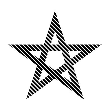 Pentagram tabelada beyaz.