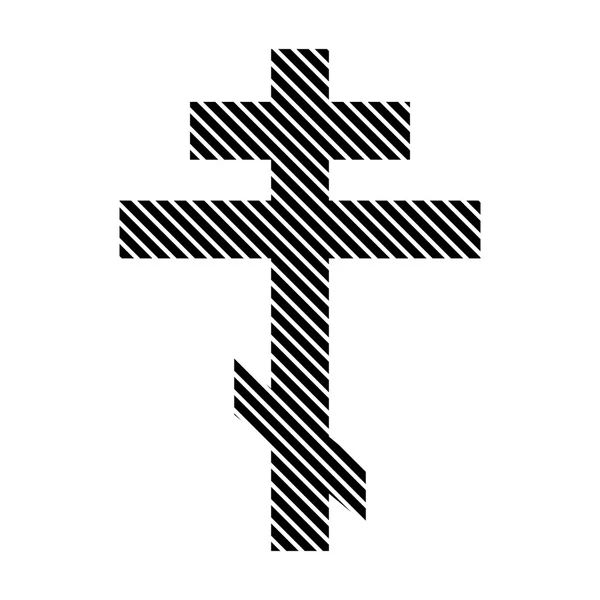 Religieuze orthodoxe kruis teken. — Stockvector