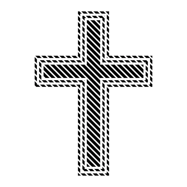 Religieuze cross teken. — Stockvector