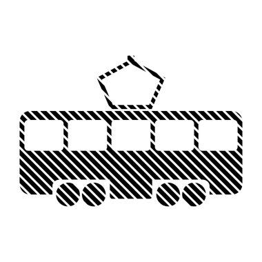 Tramvay tabelada beyaz.