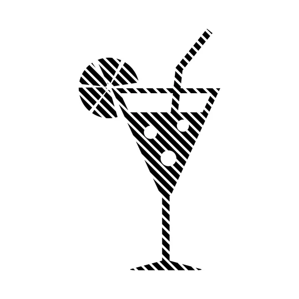 Cocktailglas teken. — Stockvector