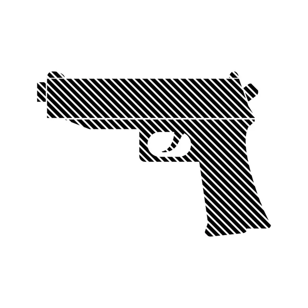 Sinal de arma no branco . —  Vetores de Stock