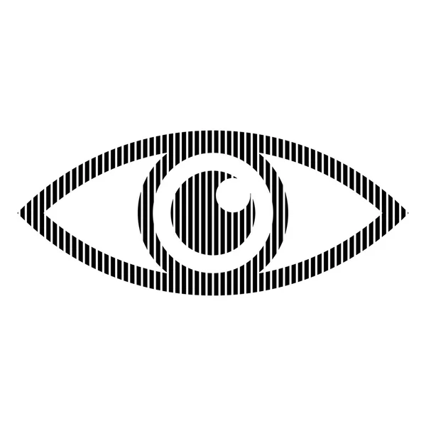 Signo de ojo en blanco . — Archivo Imágenes Vectoriales