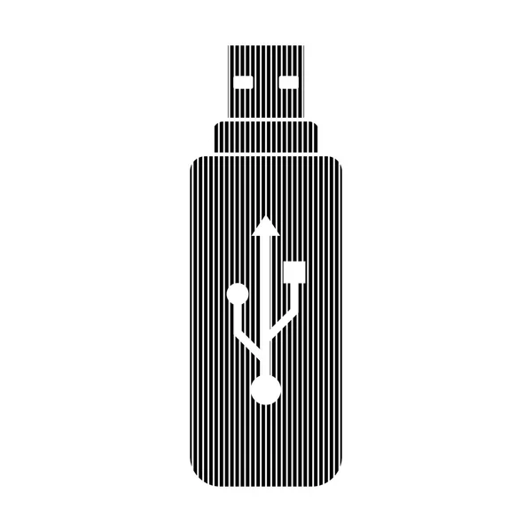 Señal de flash USB . — Vector de stock