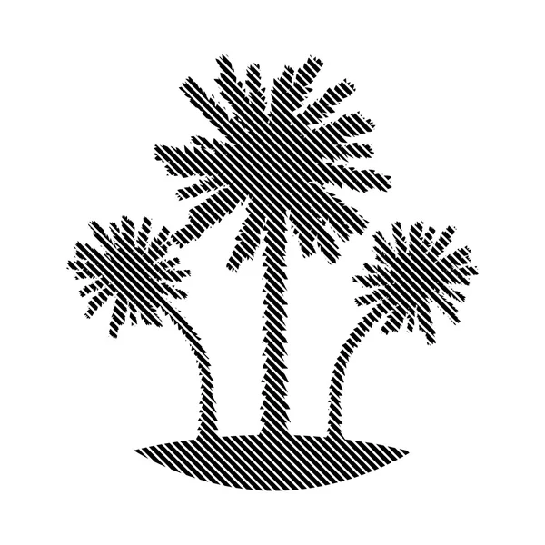 Palmschild auf weiß. — Stockvektor