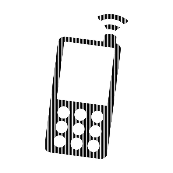 Signe de téléphone sur blanc . — Image vectorielle