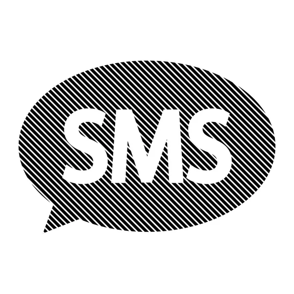 Sms segno sul bianco . — Vettoriale Stock