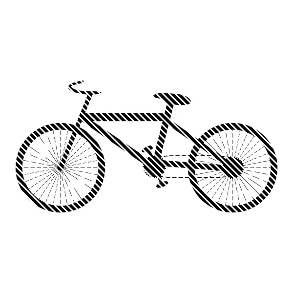 Panneau vélo sur blanc . — Image vectorielle