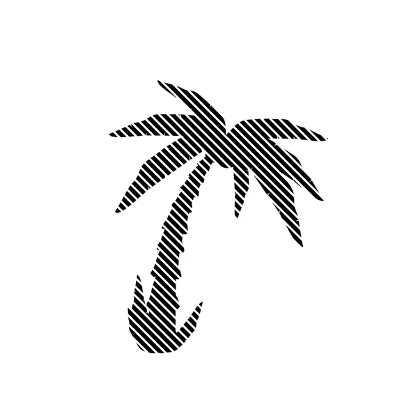 Palm aanlog-wit. — Stockvector