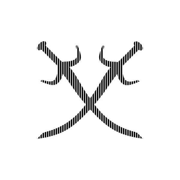 Épées croisées signe . — Image vectorielle