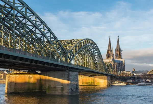 Cologne, Germany over the Rhine River. — Stock Photo, Image