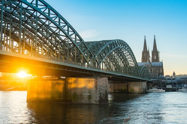 Cologne, Germany over the Rhine River. — Stock Photo, Image