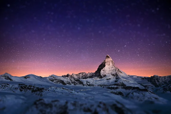 O pico suíço de Matterhorn Imagens De Bancos De Imagens