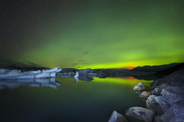 手配氷河湖、東アイスランド — ストック写真