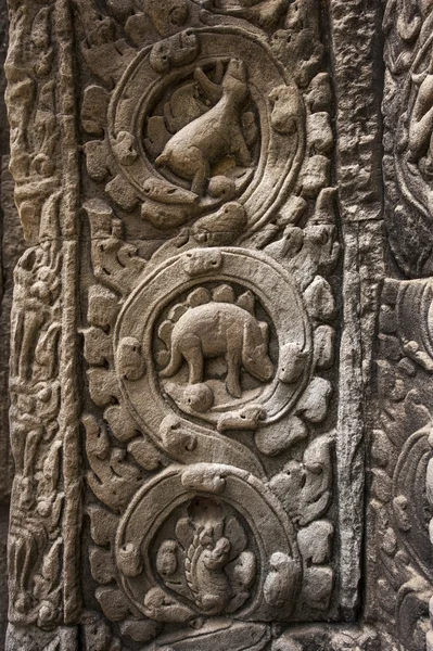 Dinozor içinde vasıl Angkor Wat dövme — Stok fotoğraf