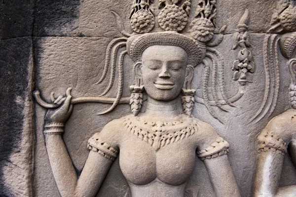 Un Apsara en Angkor wat, Camboya — Foto de Stock
