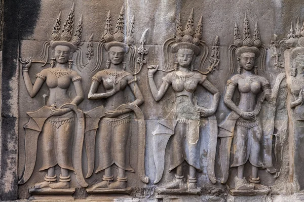 O Apsara în Angkor wat, Cambodgia — Fotografie, imagine de stoc