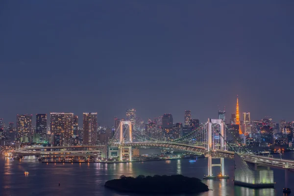 Baia di Tokyo al Rainbow Bridge — Foto Stock