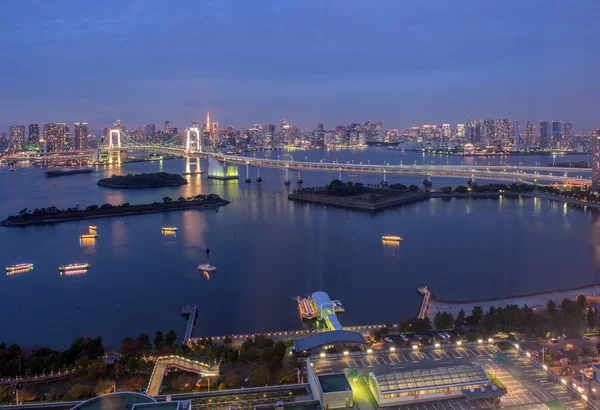 Tokyo Körfezi, Gökkuşağı Köprüsü — Stok fotoğraf